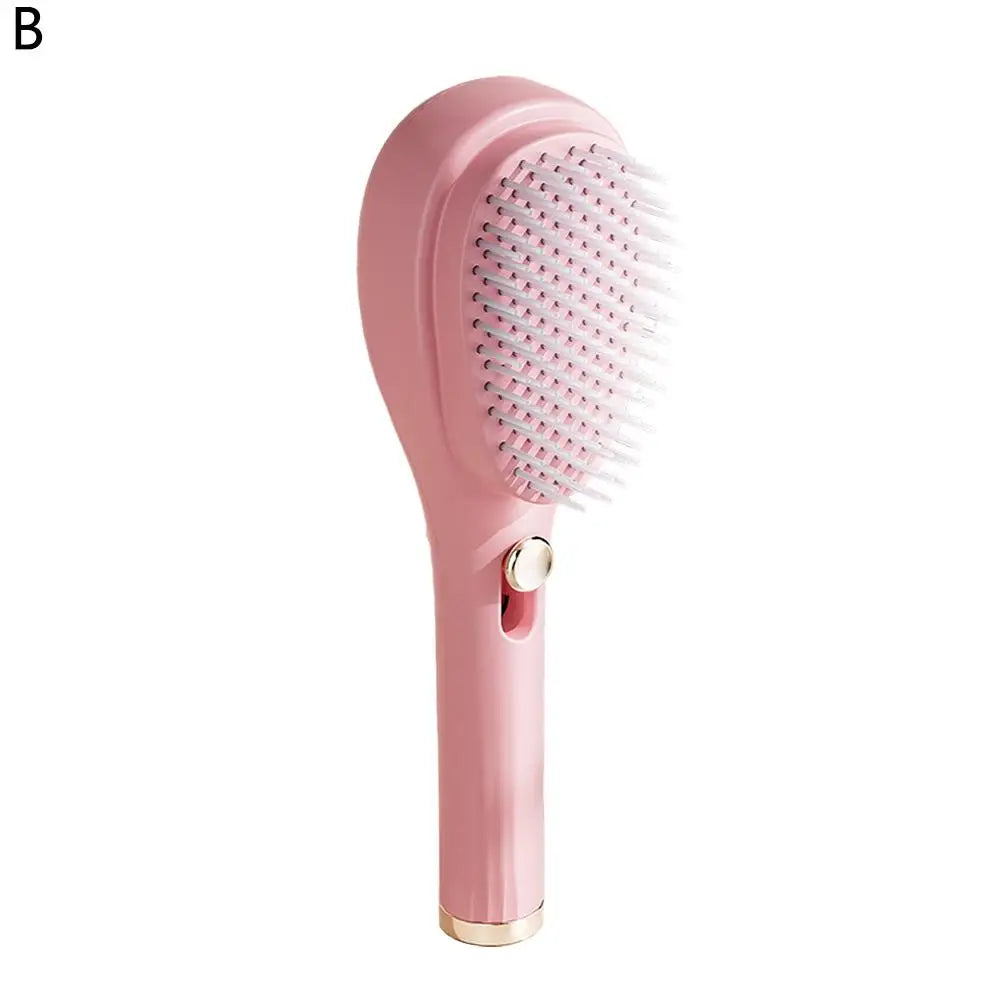 Self Cleaning Hair Comb Retractable Bristles anti Static Wet Dry Dual Use Airbag Massage Brush Barber Styling Tool