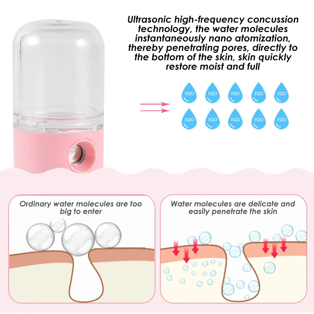 30Ml Bedroom Mist Cooler Chargeable Rain Cloud Humidifier Home Small Air Humidifiers Personal Facial Sprayer Humidifier Atomizer