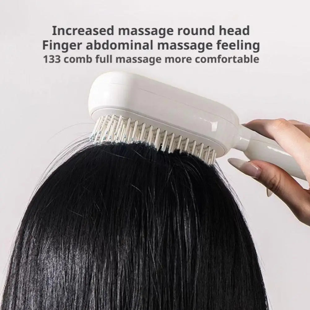 Self Cleaning Hair Comb Retractable Bristles anti Static Wet Dry Dual Use Airbag Massage Brush Barber Styling Tool
